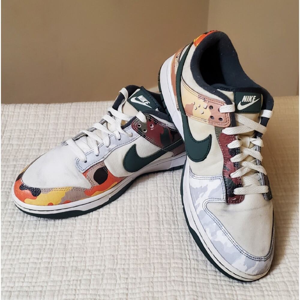 Nike Dunk SE Low Sail Multi-Camo Men's 9.5